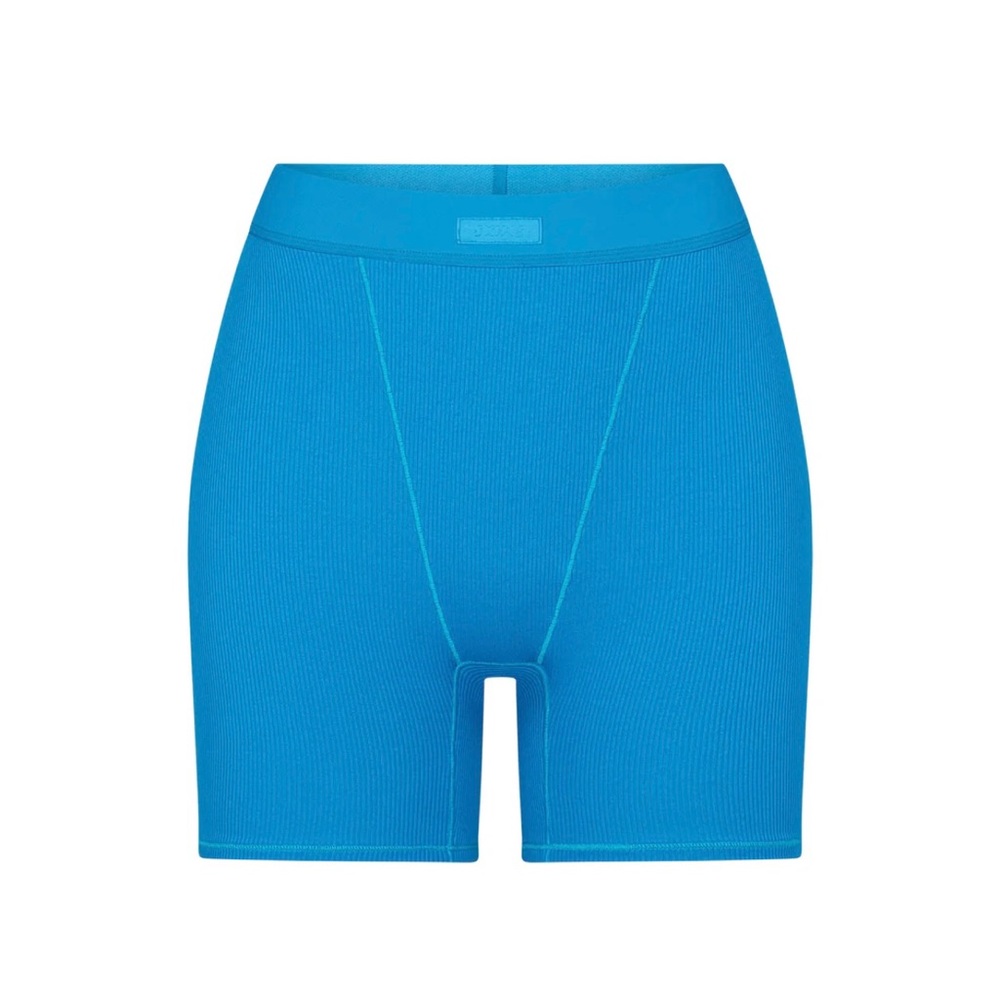 SKIMS MYKONOS COTTON RIB BOXERS - Picture 4 of 4